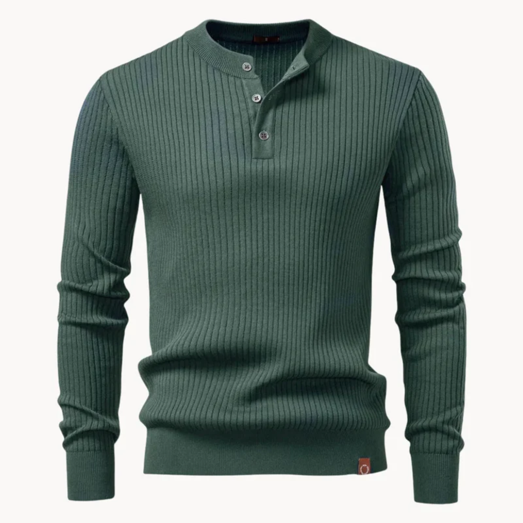 Antoine - Modern Crew Neck Textured Sweater | By Julian & Claire Toronto