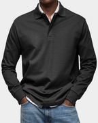 Brennan - Premium Knit Long Sleeve Polo | By Julian & Claire Toronto
