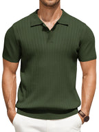 Dex - Casual Ribbed Knitted Polo | By Julian & Claire Toronto