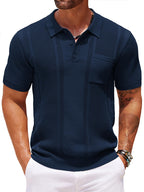 Dave - Casual Textured Knit Polo | By Julian & Claire Toronto