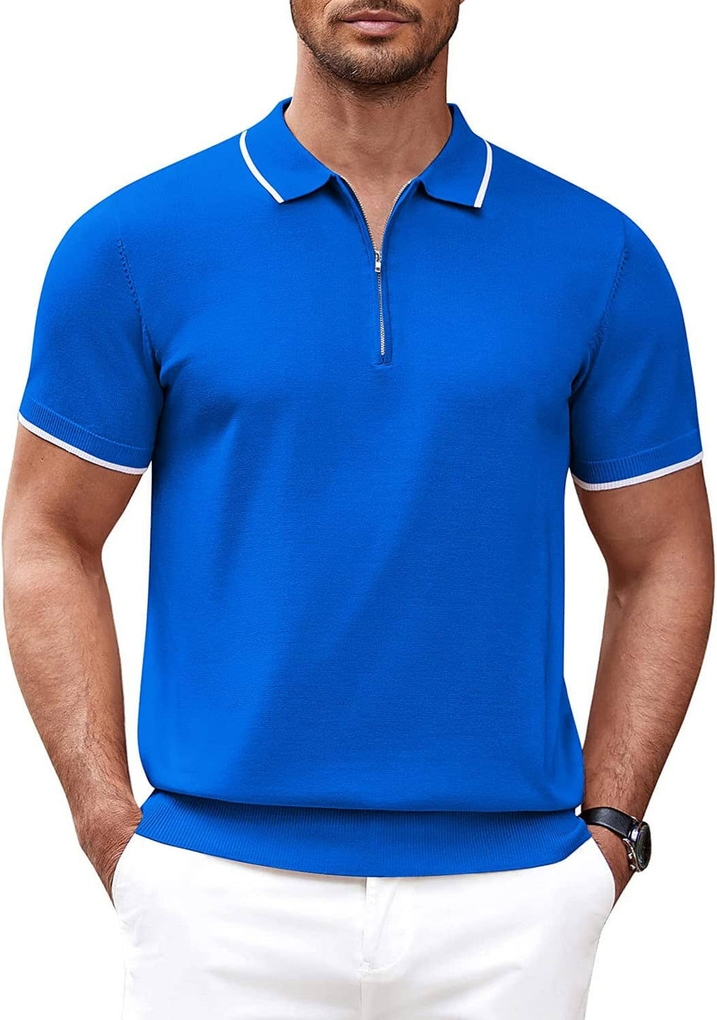 Miller - Modern Knit Zipper Polo | By Julian & Claire Toronto