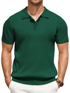 Dex - Casual Ribbed Knitted Polo | By Julian & Claire Toronto