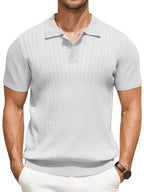 Dex - Casual Ribbed Knitted Polo | By Julian & Claire Toronto