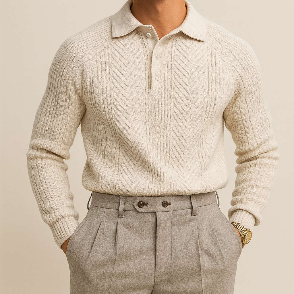 Adam - Heritage Polo Knit | By Julian & Claire Toronto