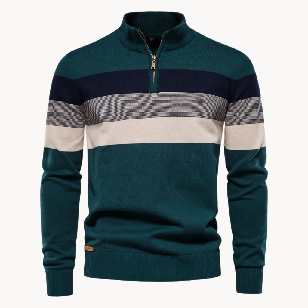 Callen - Stretch Knit Quarter-Zip Sweater | By Julian & Claire Toronto