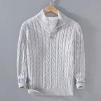 Cody - Classic Cable Half-Zip Sweater | By Julian & Claire Toronto