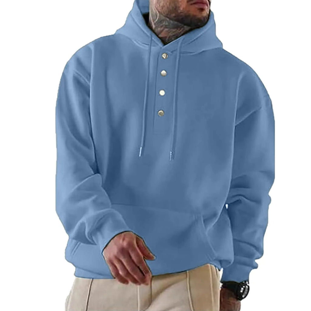 Chad - Everyday Buttoned Knit Hoodie | By Julian & Claire Toronto