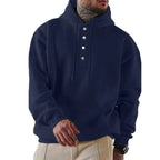 Chad - Everyday Buttoned Knit Hoodie | By Julian & Claire Toronto