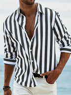 Harald - Everyday Striped Button-Up Shirt | By Julian & Claire Toronto