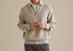 Julian - Knitted Zip-Up Sweater | By Julian & Claire Toronto