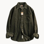 Gavin - Classic Brown Corduroy Long Sleeve Shirt | By Julian & Claire Toronto