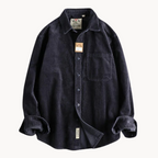 Gavin - Classic Brown Corduroy Long Sleeve Shirt | By Julian & Claire Toronto