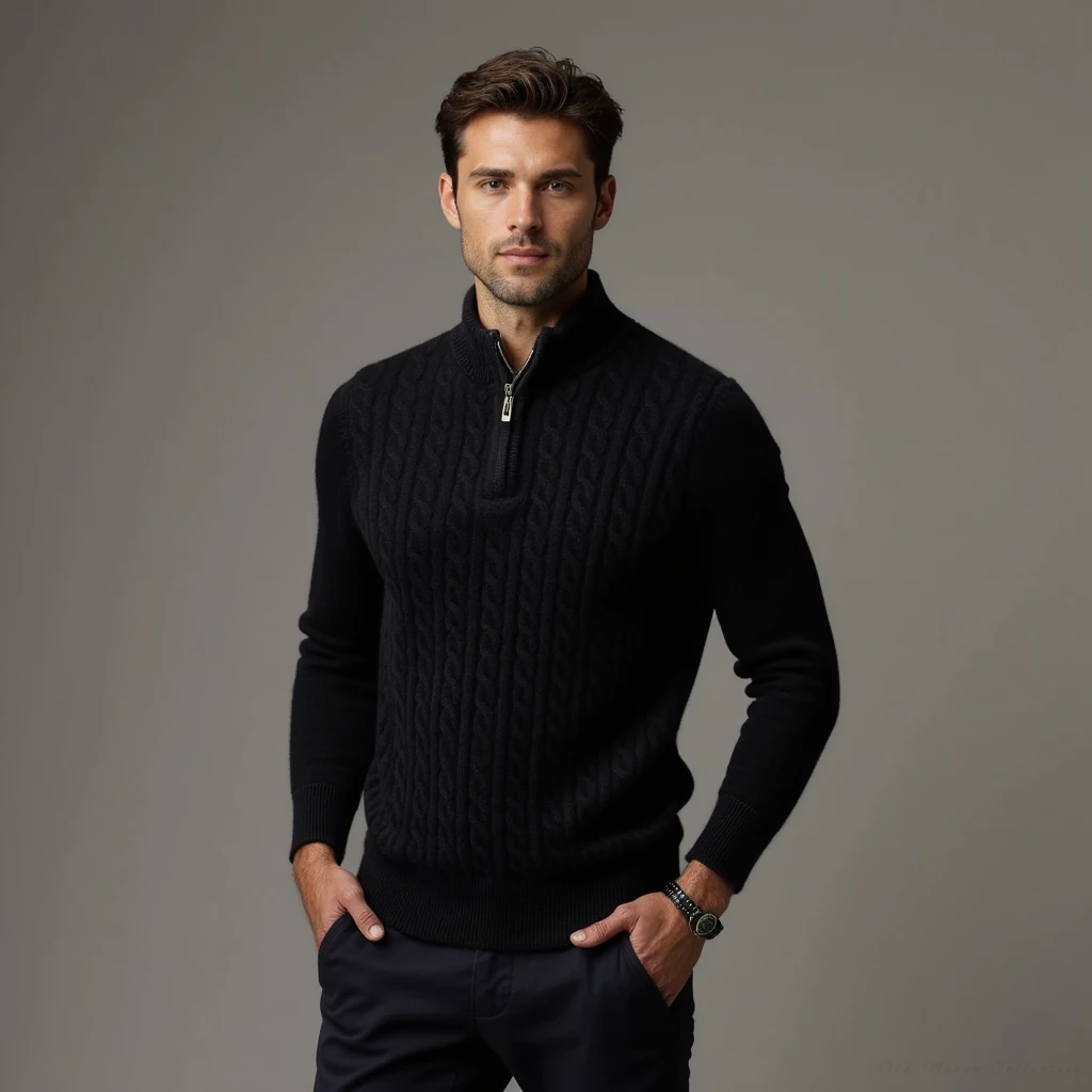 Aspen Cashmere Half-Zip Pullover