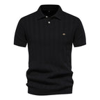 Brady - Classic Ribbed Knit Polo Shirt | By Julian & Claire Toronto