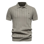 Brady - Classic Ribbed Knit Polo Shirt | By Julian & Claire Toronto