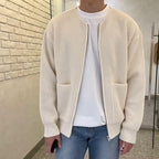 Watson - Classic Ribbed Full-Zip Knit Cardigan | By Julian & Claire Toronto