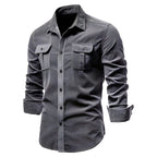 Brian - Classic Military Style Button-Up Shirt | By Julian & Claire Toronto